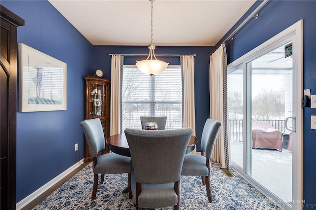 view of dining area