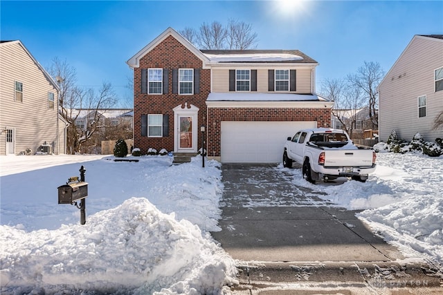 view of front property featuring a garage