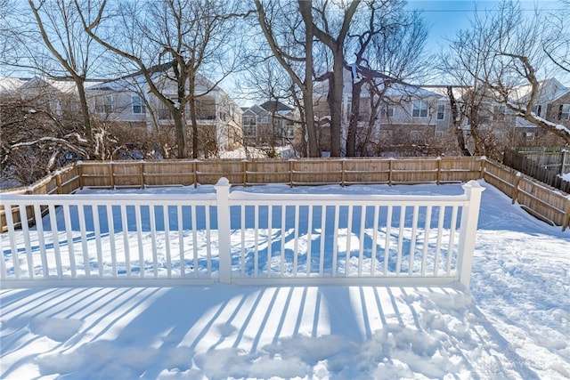 view of snowy yard