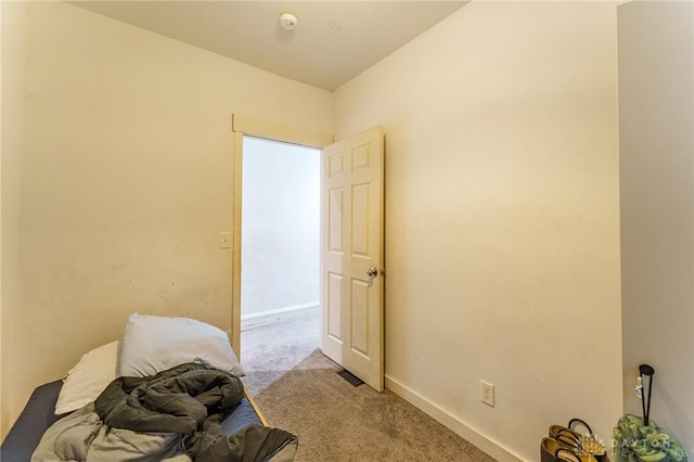 interior space with light colored carpet