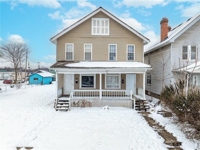 view of front property with a porch