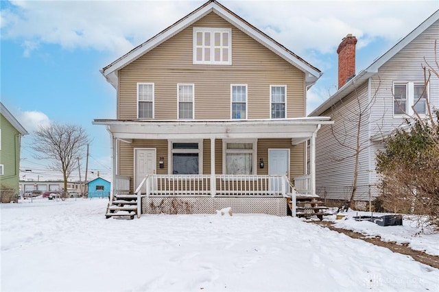 view of property featuring a porch