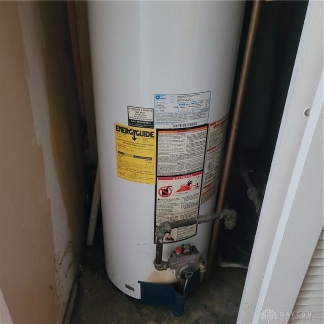 utilities featuring gas water heater