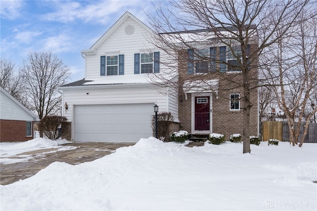 front facade featuring a garage