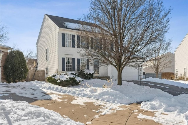 view of front of house featuring a garage