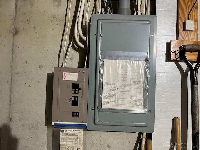 utility room featuring electric panel