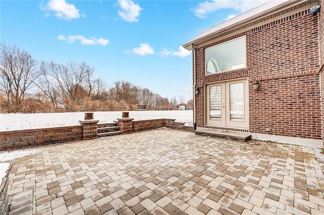 view of patio / terrace featuring french doors