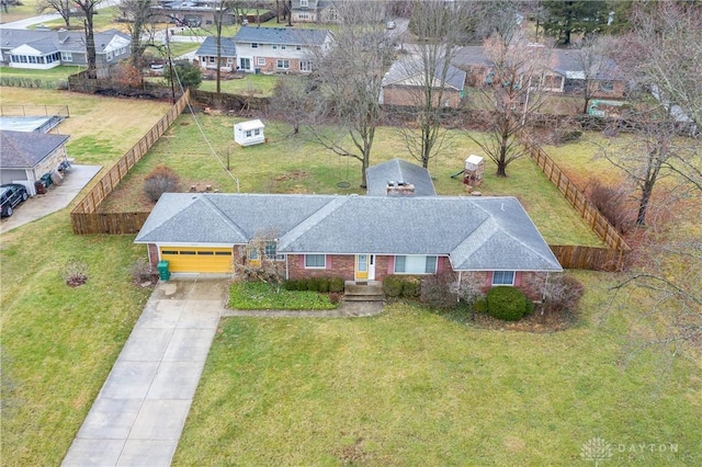 birds eye view of property