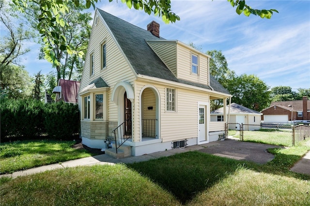 exterior space with a front yard