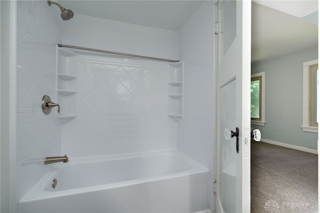 bathroom featuring bathtub / shower combination