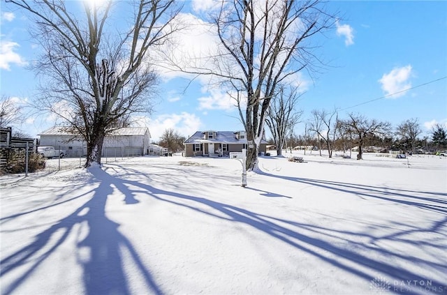 view of snowy yard