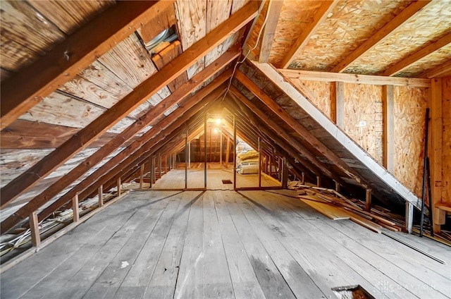 view of attic