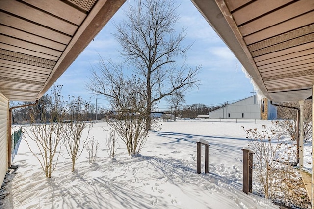 view of snowy yard