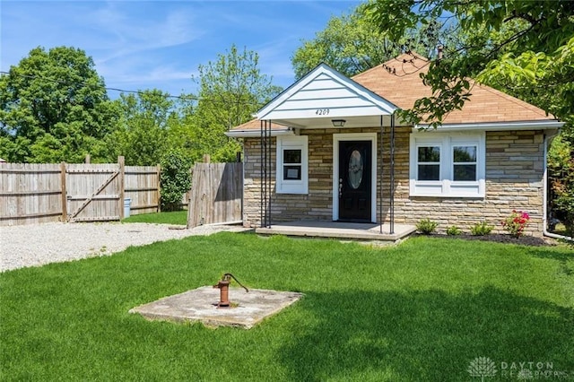 exterior space featuring a lawn