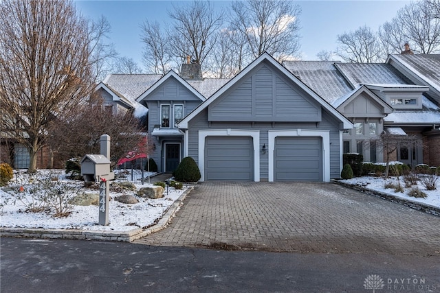 view of front of house featuring a garage