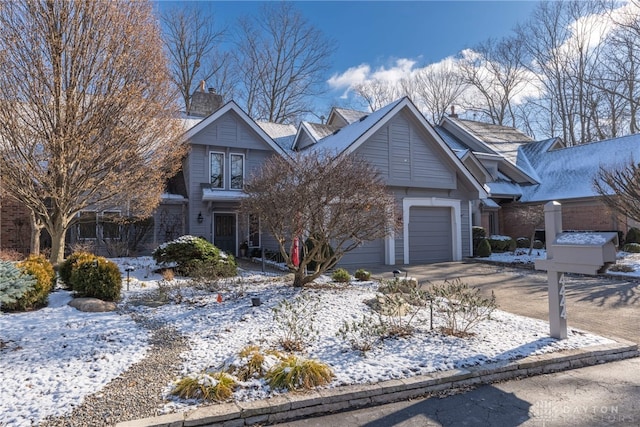 front of property featuring a garage