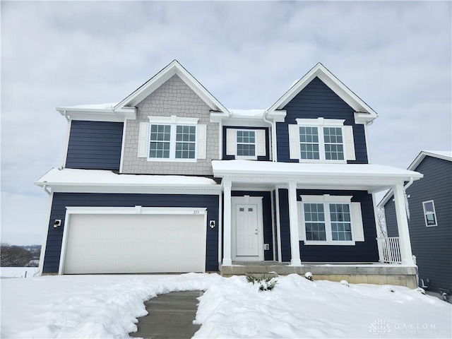 view of front of house featuring a garage