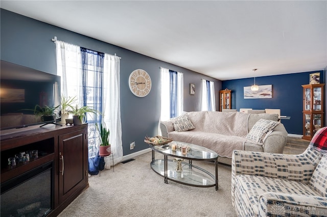 view of carpeted living room