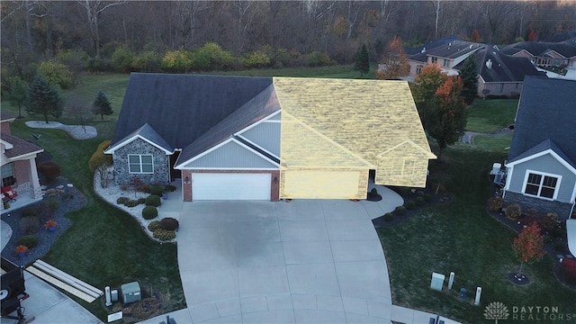 birds eye view of property