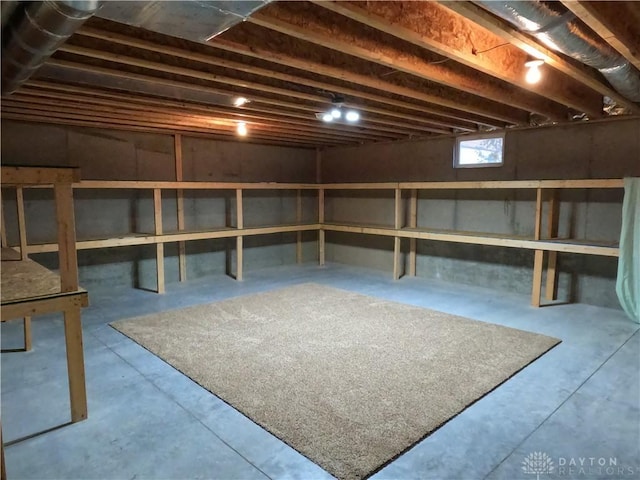 view of basement