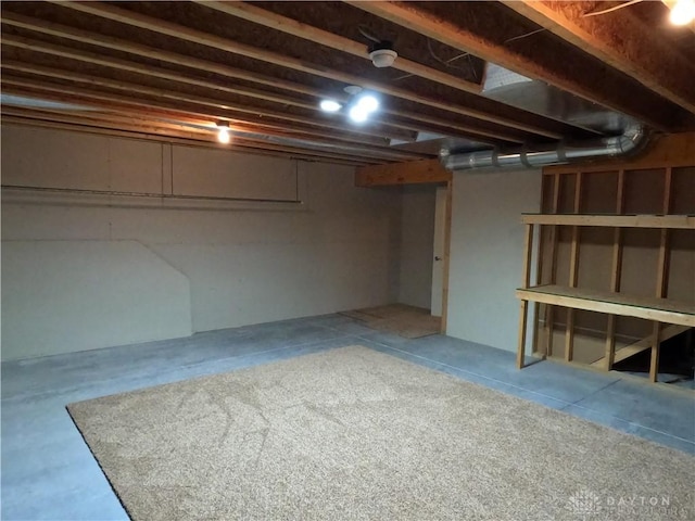 view of basement