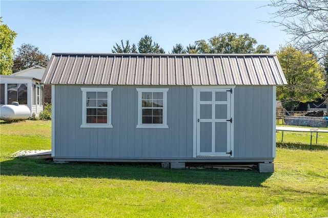 view of shed