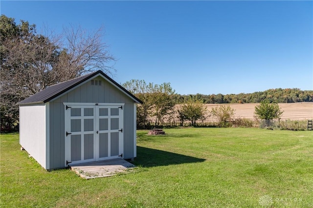 view of shed