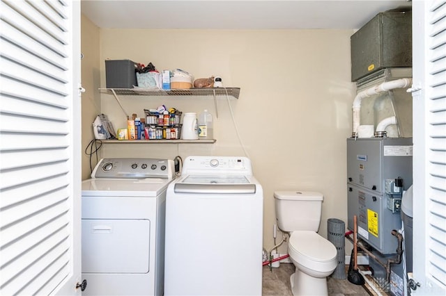 laundry area with independent washer and dryer and laundry area