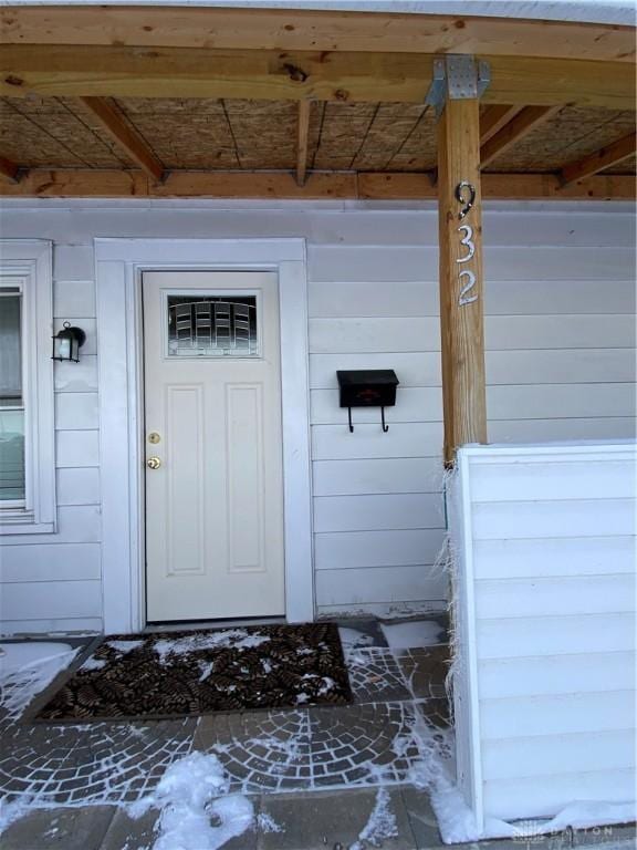 view of doorway to property