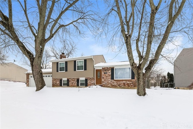 view of split level home