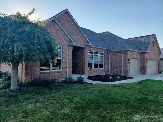 view of front of home with a front yard