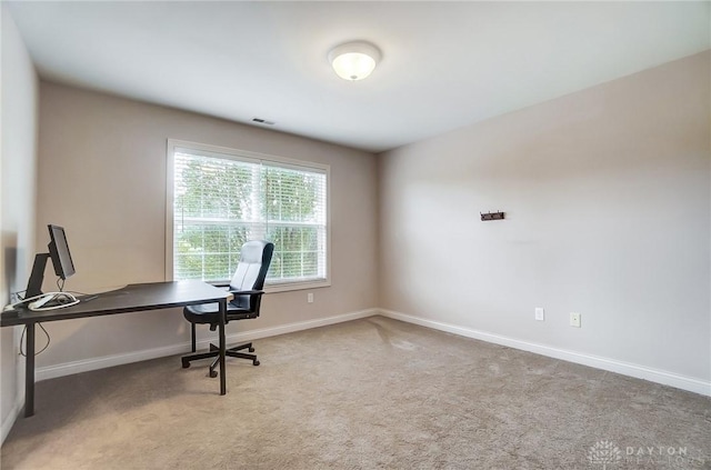 office area with carpet floors