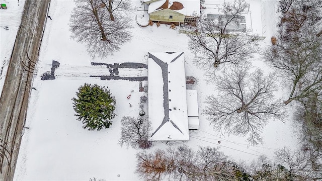 view of snowy aerial view