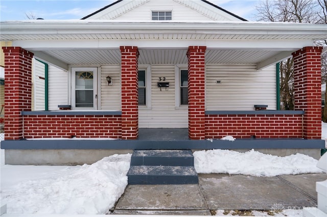 view of front of house featuring covered porch