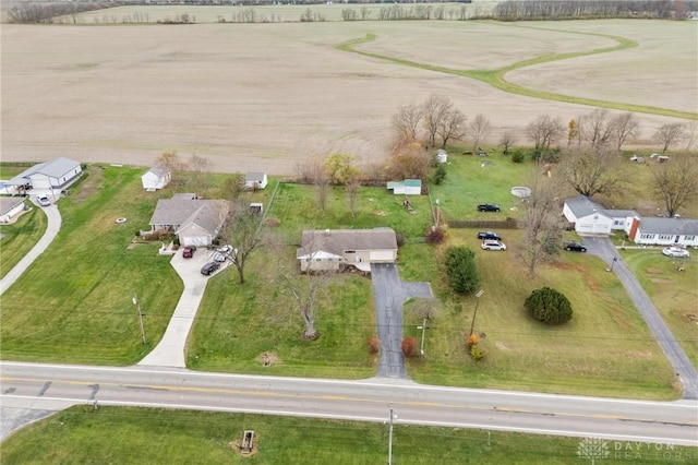 bird's eye view with a rural view