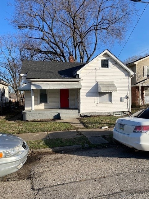 view of front of home featuring covered porch