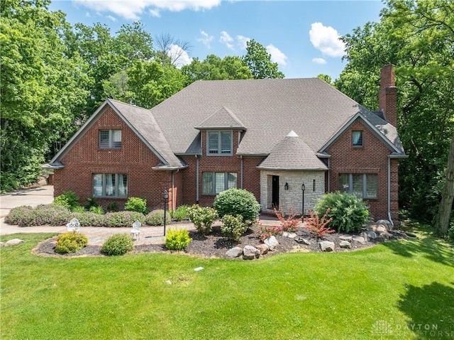 view of front of home featuring a front yard