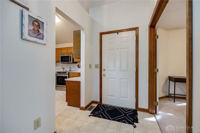 view of tiled entrance foyer