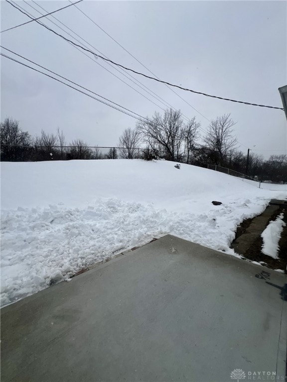 view of snowy yard