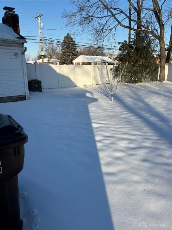 view of snowy yard