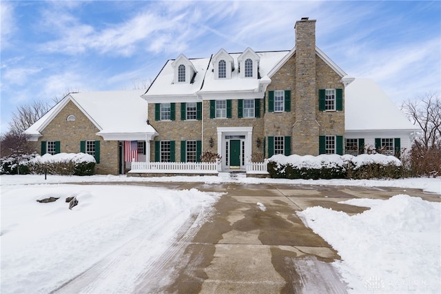 view of colonial-style house