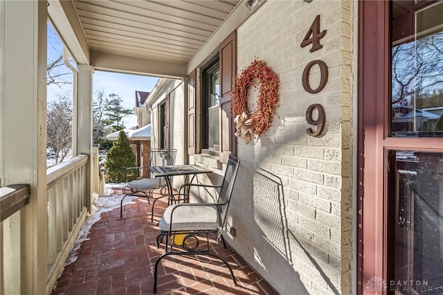 balcony with a porch