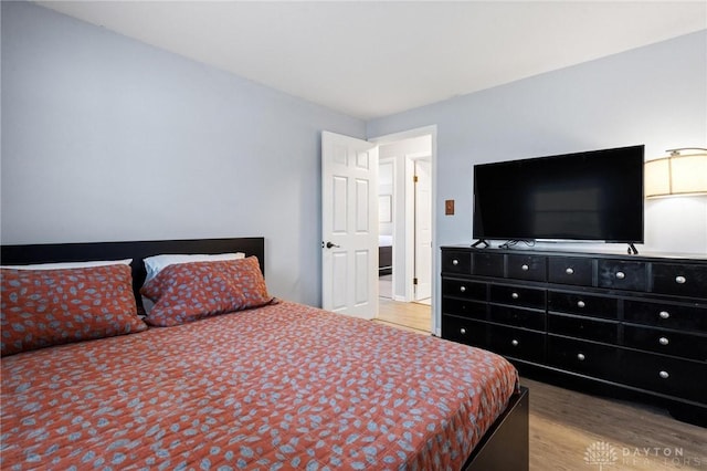 bedroom featuring light hardwood / wood-style floors