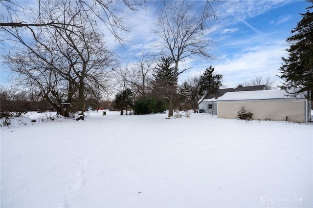 view of snowy yard