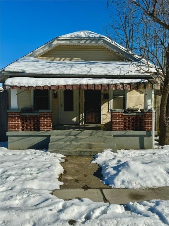 exterior space with covered porch