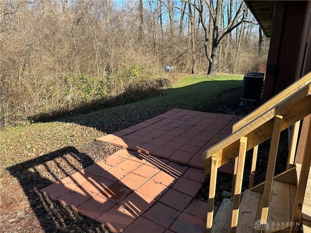 view of patio / terrace with central air condition unit