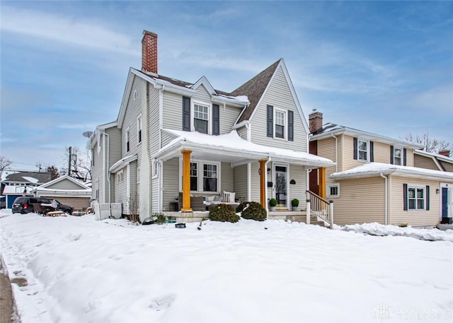 view of front of house with covered porch