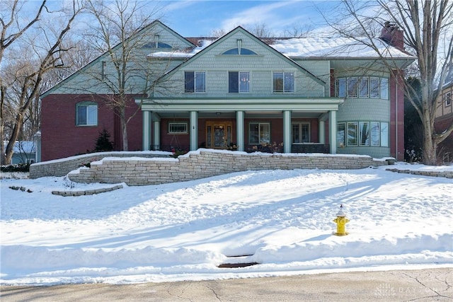 view of front of property with a porch