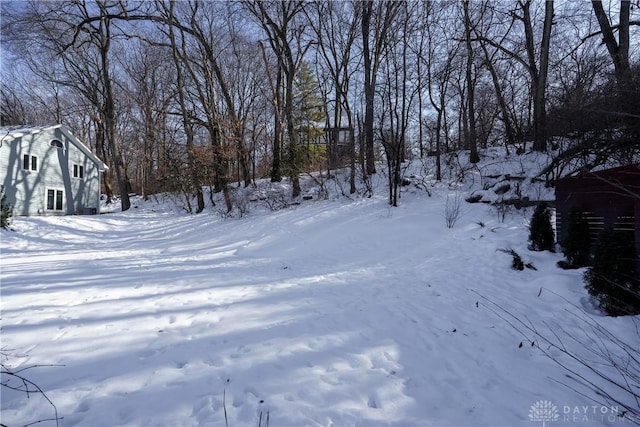 view of snowy yard