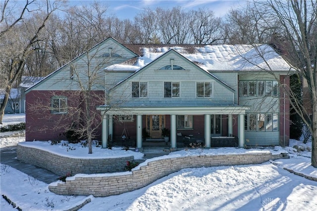 view of front of property with a porch